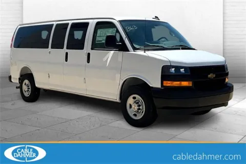 White 2025 Chevrolet Express Passenger 3500 1LS for sale in Topeka, KS