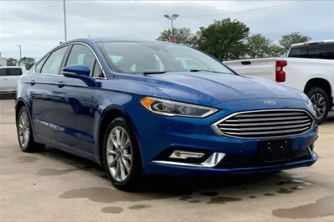 Blue 2017 Ford Fusion Energi SE for sale in Topeka, KS
