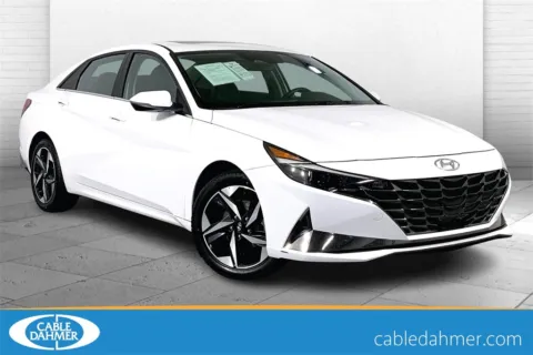 White 2023 Hyundai Elantra Hybrid Limited for sale in Lee's Summit, MO