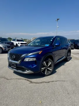 Blue 2021 Nissan Rogue Platinum for sale in Lee's Summit, MO