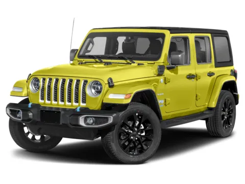 Yellow 2023 Jeep Wrangler 4xe Sahara 4x4 for sale in Kansas City, MO