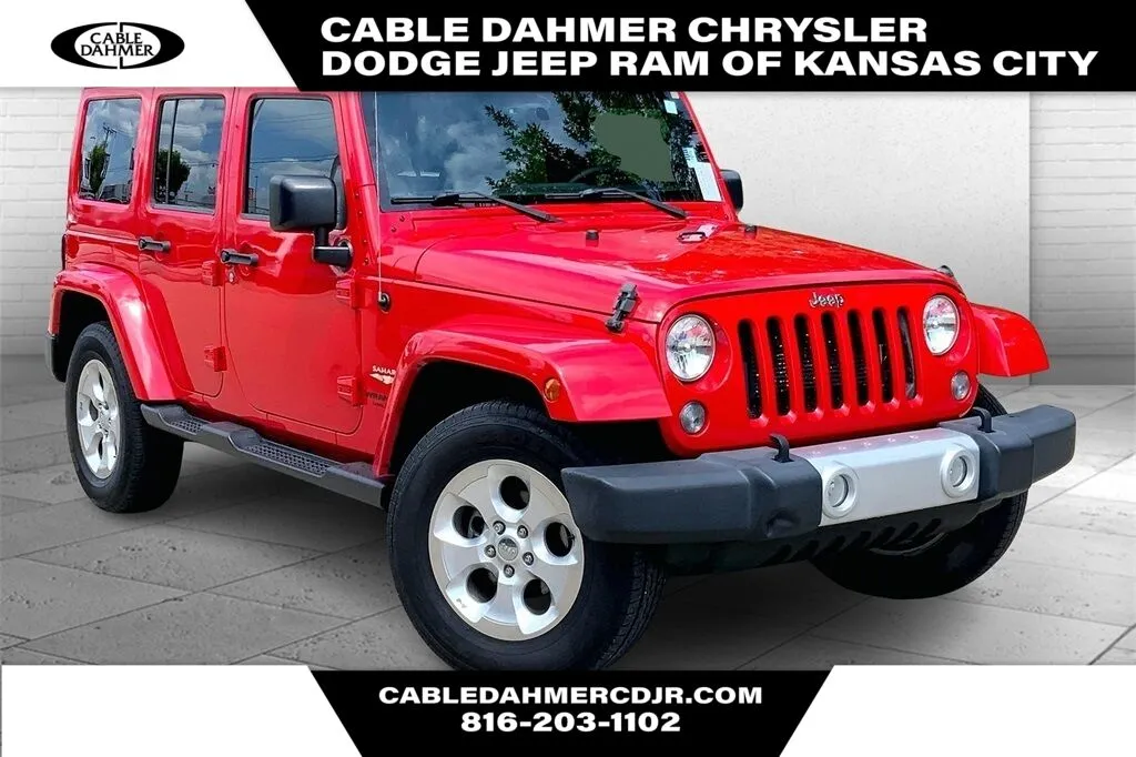 Red 2015 Jeep Wrangler Unlimited Sahara for sale in Kansas City, MO
