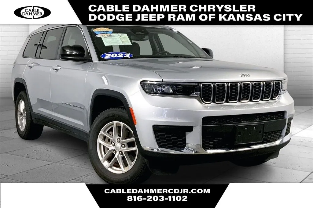 Silver 2023 Jeep Grand Cherokee L Laredo for sale in Kansas City, MO