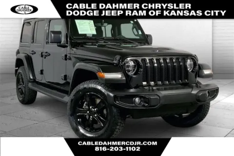 Black 2021 Jeep Wrangler Unlimited Sahara Altitude for sale in Kansas City, MO