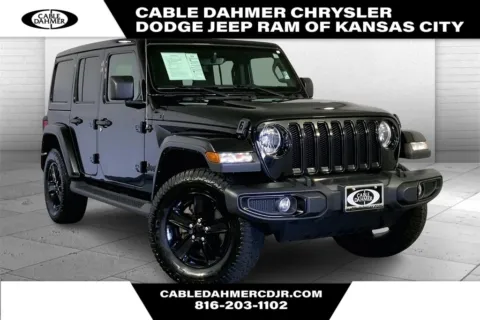 Black 2021 Jeep Wrangler Unlimited Sahara Altitude for sale in Kansas City, MO