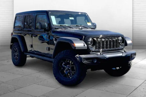 Black 2025 Jeep Wrangler WRANGLER 4-DOOR WILLYS for sale in Kansas City, MO