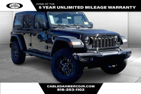 Black 2025 Jeep Wrangler Willys for sale in Kansas City, MO