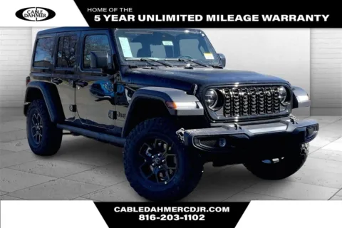 Black 2025 Jeep Wrangler Willys for sale in Kansas City, MO