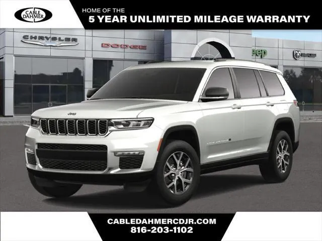 White 2025 Jeep Grand Cherokee GRAND CHEROKEE L LIMITED 4X4 for sale in Kansas City, MO