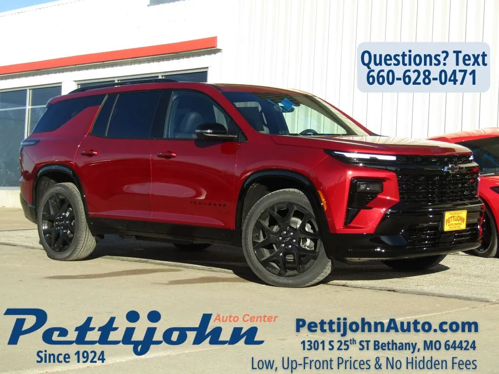 Red 2026 Chevrolet Traverse RS for sale in Bethany, MO