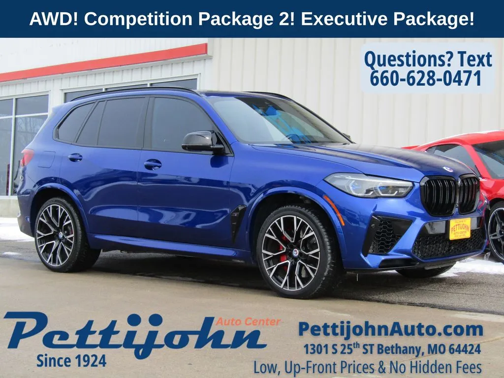 Used 2022 BMW X5 M Base with VIN 5YMJU0C0XN9M28088 for sale in Kansas City