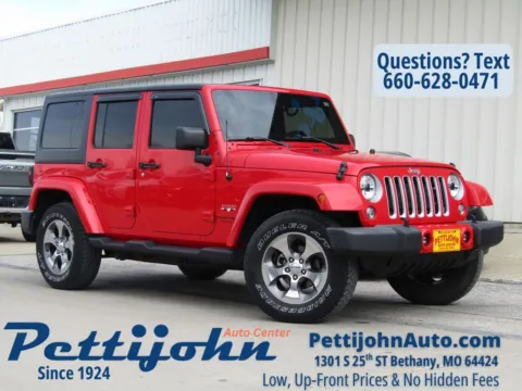 Red 2018 Jeep Wrangler JK Unlimited Sahara for sale in Bethany, MO