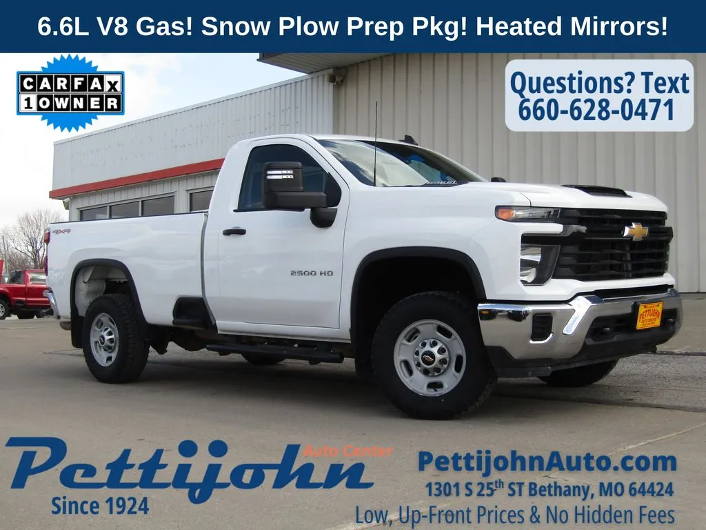 White 2025 Chevrolet Silverado 2500HD Work Truck for sale in Bethany, MO