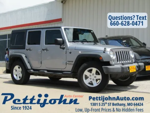 Silver 2016 Jeep Wrangler Unlimited Sport for sale in Bethany, MO