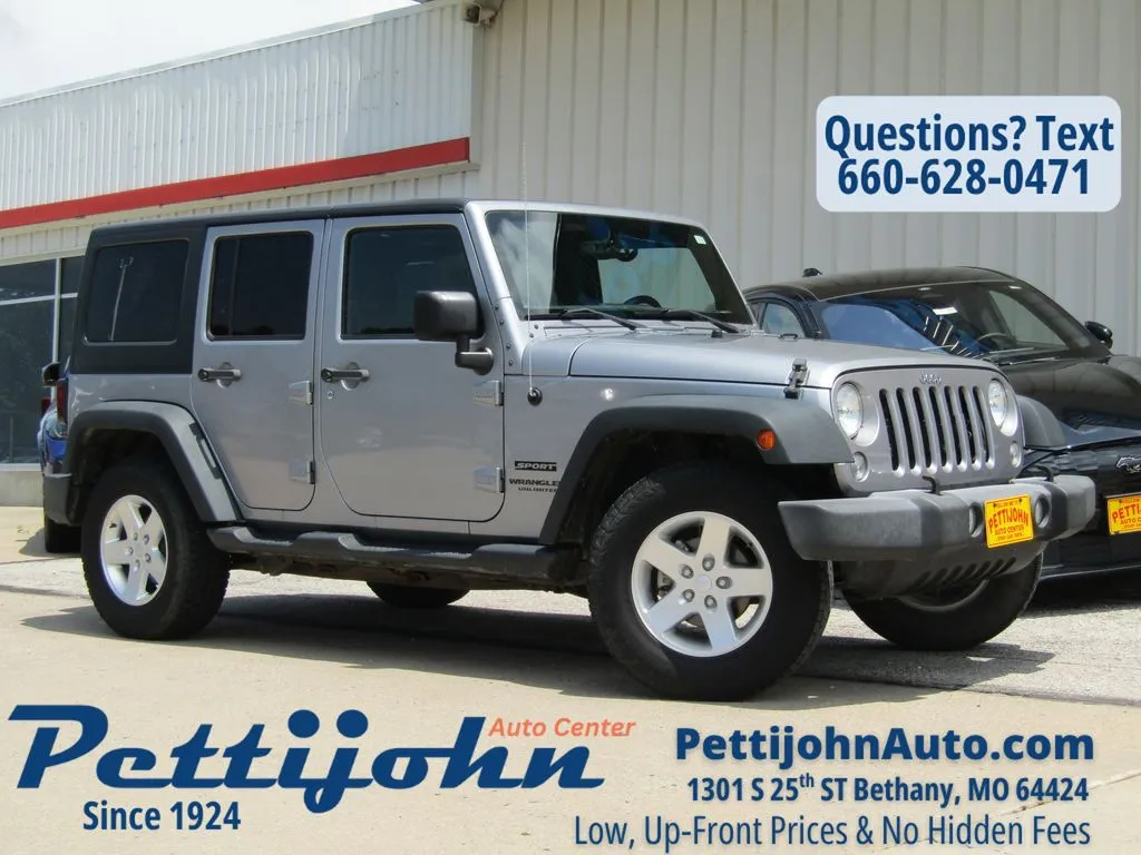 Used 2016 Jeep Wrangler Unlimited Sport S with VIN 1C4BJWDG1GL161627 for sale in Kansas City