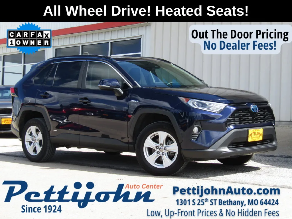 Blue 2021 Toyota RAV4 Hybrid XLE for sale in Bethany, MO