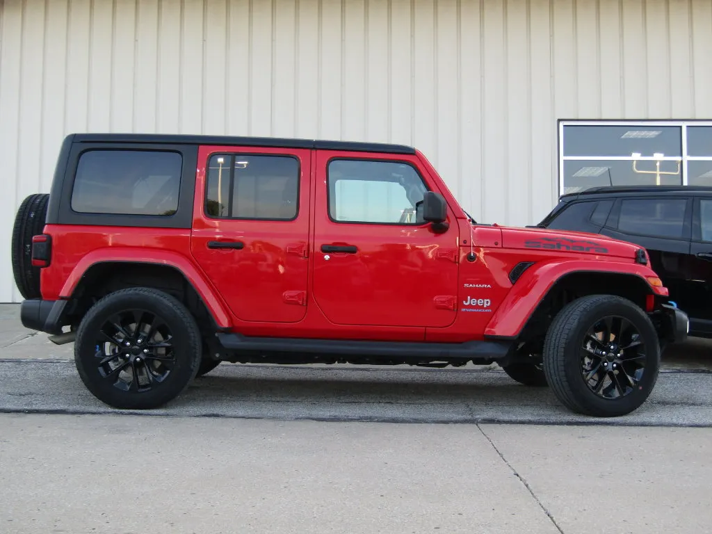 Used 2023 Jeep Wrangler 4xe Sahara 4XE with VIN 1C4JJXP65PW683440 for sale in Kansas City