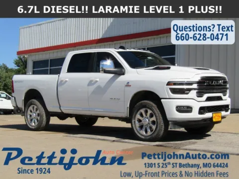 White 2025 Ram 2500 Laramie for sale in Bethany, MO