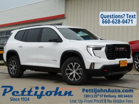 White 2026 GMC Acadia AT4 for sale in Bethany, MO