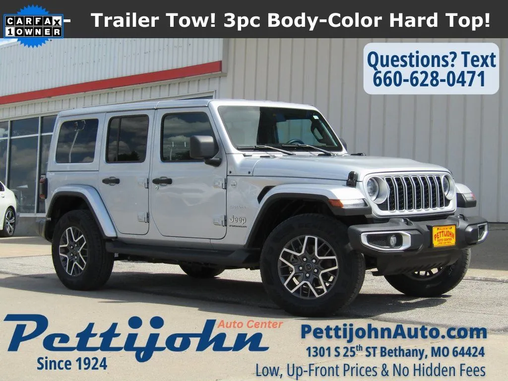 Silver 2024 Jeep Wrangler Sahara for sale in Bethany, MO