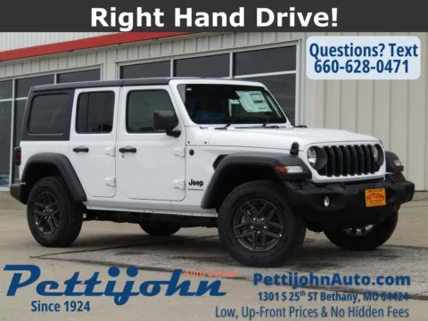 White 2026 Jeep Wrangler Sport RHD for sale in Bethany, MO
