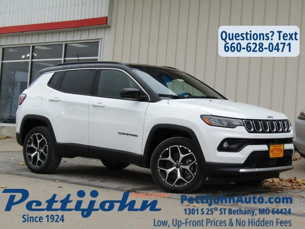 White 2026 Jeep Compass Limited for sale in Bethany, MO