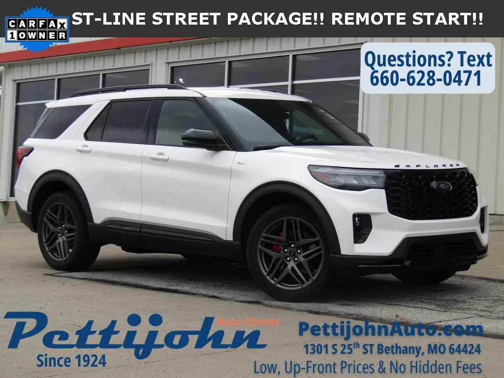 White 2025 Ford Explorer ST-Line for sale in Bethany, MO