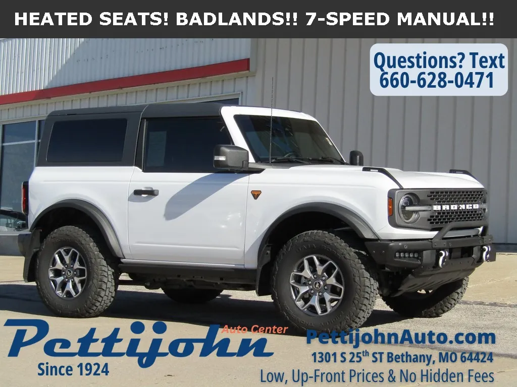 Used 2022 Ford Bronco 2-Door Badlands with VIN 1FMDE5CH2NLB90886 for sale in Kansas City