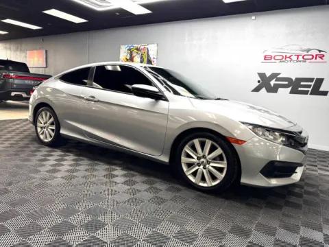 Silver 2017 Honda Civic LX 2dr Coupe 6M for sale in Las Vegas, NV
