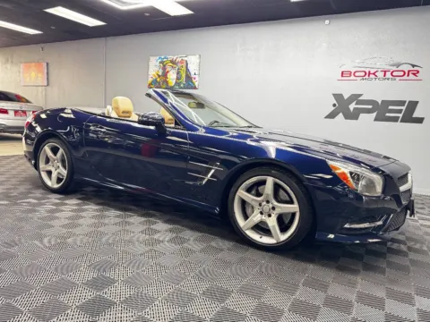 Blue 2015 Mercedes-Benz SL-Class SL 550 2dr Convertible for sale in Las Vegas, NV