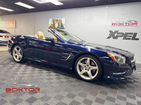 Blue 2015 Mercedes-Benz SL-Class SL 550 for sale in Las Vegas, NV