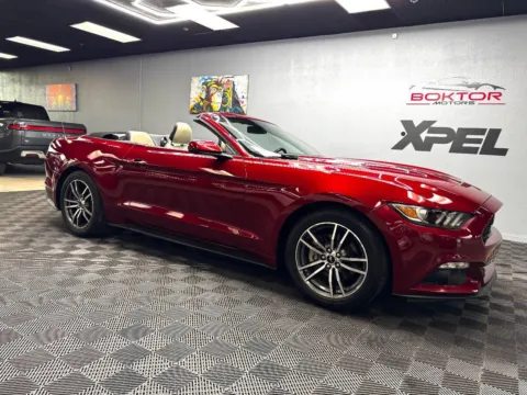 Red 2017 Ford Mustang EcoBoost Premium 2dr Convertible for sale in Las Vegas, NV