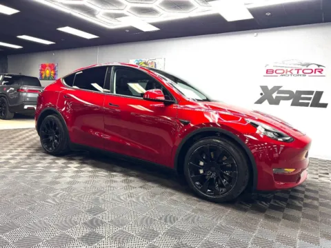 Red 2021 Tesla Model Y Long Range AWD 4dr Crossover for sale in Las Vegas, NV