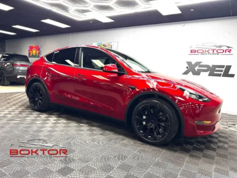Red 2021 Tesla Model Y Long Range for sale in Las Vegas, NV