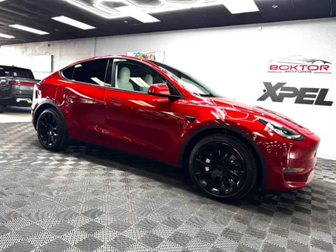 Red 2021 Tesla Model Y Long Range AWD 4dr Crossover for sale in Las Vegas, NV