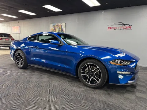 Blue 2018 Ford Mustang EcoBoost 2dr Fastback for sale in Las Vegas, NV