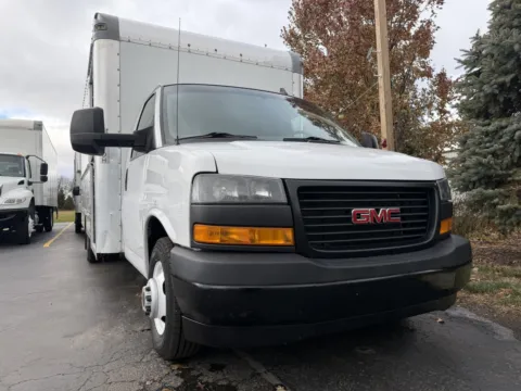 Another view of 2022 GMC 3500 16ft Box Truck with Side Door for sale in Crystal Lake, IL at Signature Truck Center