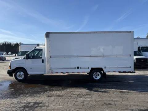 Photos of 2022 GMC 3500 16ft Box Truck with Side Door for sale in Crystal Lake, IL at Signature Truck Center