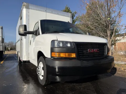 Another view of 2022 GMC 3500 16ft Box Truck with Side Door for sale in Crystal Lake, IL at Signature Truck Center