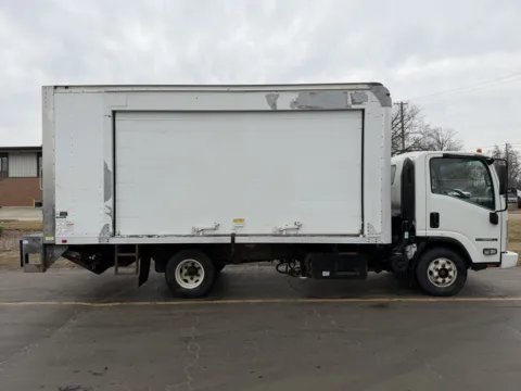 White 2020 Isuzu NPR 16ft Box Truck with Side Roll Up Door for sale in Crystal Lake, IL