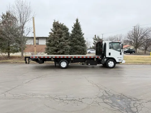 White 2020 Isuzu NPR HD 18ft Flatbed for sale in Crystal Lake, IL