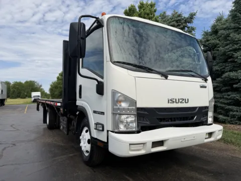 Another view of 2020 Isuzu NPR HD 18ft Flatbed with Lift Gate for sale in Crystal Lake, IL at Signature Truck Center