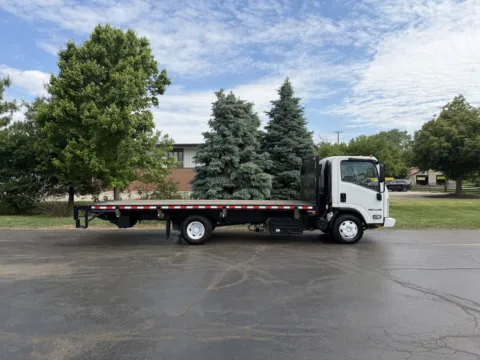 White 2020 Isuzu NPR HD 18ft Flatbed with Lift Gate for sale in Crystal Lake, IL
