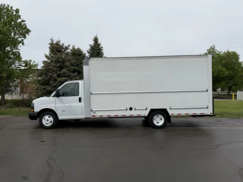Photos of 2022 GMC Savana 16 FT Box Truck with Shelves and Side Door for sale in Crystal Lake, IL at Signature Truck Center