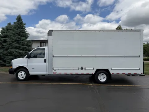 Photos of 2022 GMC Savana 16 FT Box Truck with Shelves and Side Door for sale in Crystal Lake, IL at Signature Truck Center