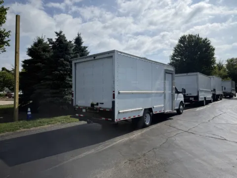 Another view of 2022 GMC Savana 3500 16 FT Box Truck with Shelving and Side Door for sale in Crystal Lake, IL at Signature Truck Center