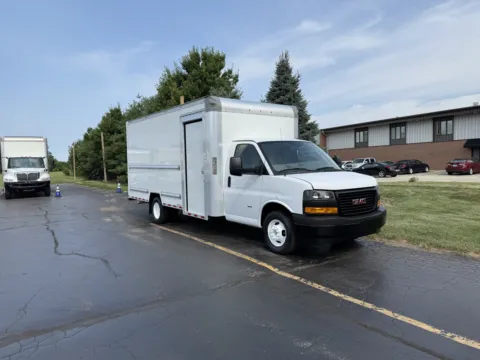 Photos of 2022 GMC Savana 3500 16 FT Box Truck with Shelving and Side Door for sale in Crystal Lake, IL at Signature Truck Center