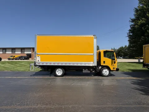 Yellow 2021 Isuzu NPR HD 16 FT Box Truck with Liftgate for sale in Crystal Lake, IL