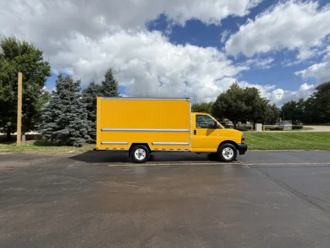 Yellow 2021 GMC 3500 12ft Box Truck for sale in Crystal Lake, IL