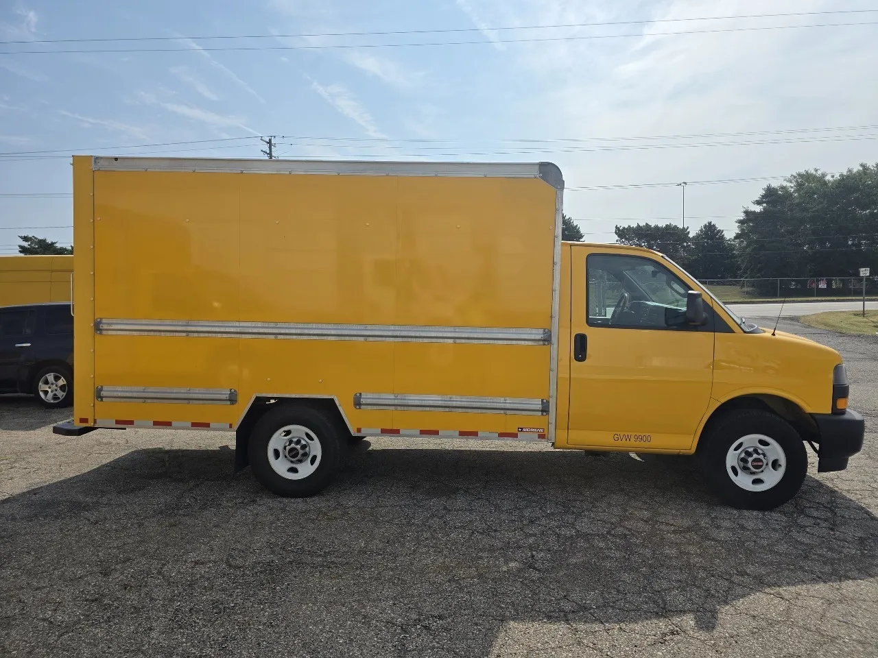 Yellow 2021 GMC 3500 16ft Box Truck for sale in Crystal Lake, IL